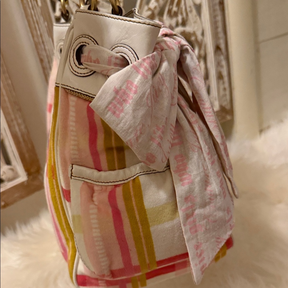 Y2K Authentic Juicy Couture Pink and Yellow Plaid Daydreamer Bag 💕 - Picture 6 of 17